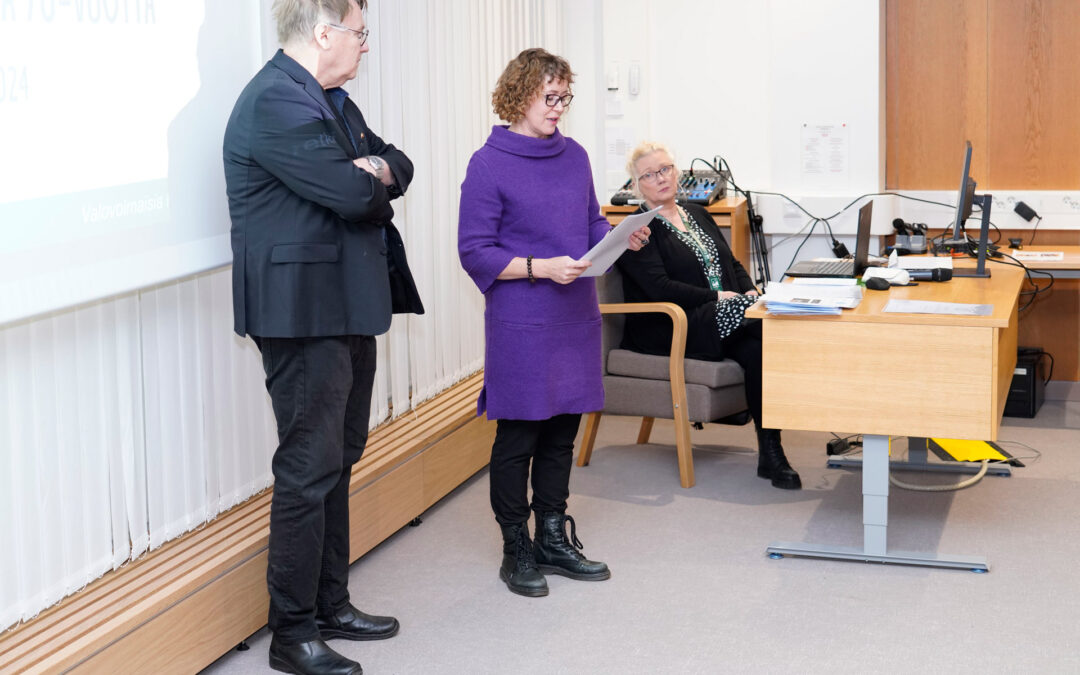 Ari Haimi, Sari Sandberg, and Annmari Puustjärvi (photo: Heikki Arola)